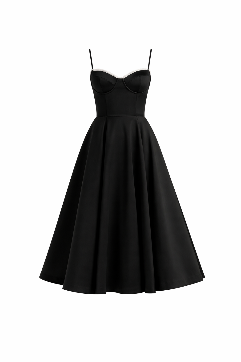 Claudia | Vestido Midi Negro