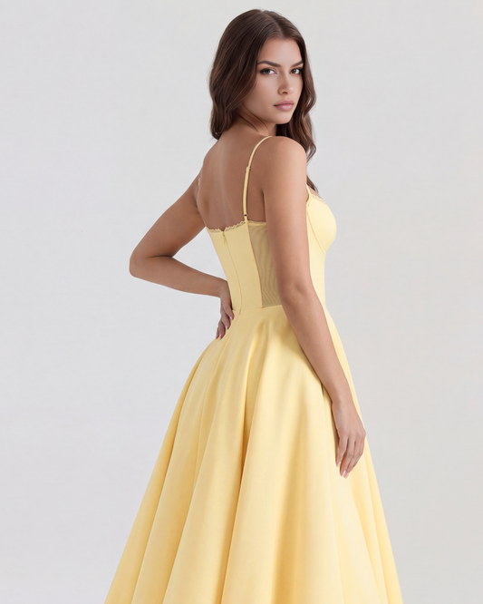 Claudia | Vestido Midi Amarillo