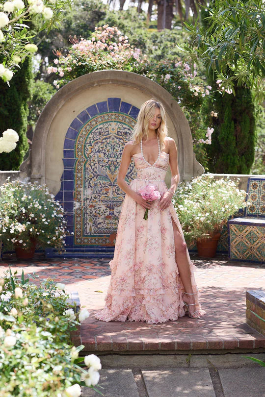 Lucia | Vestido Maxi Rosa Pastel