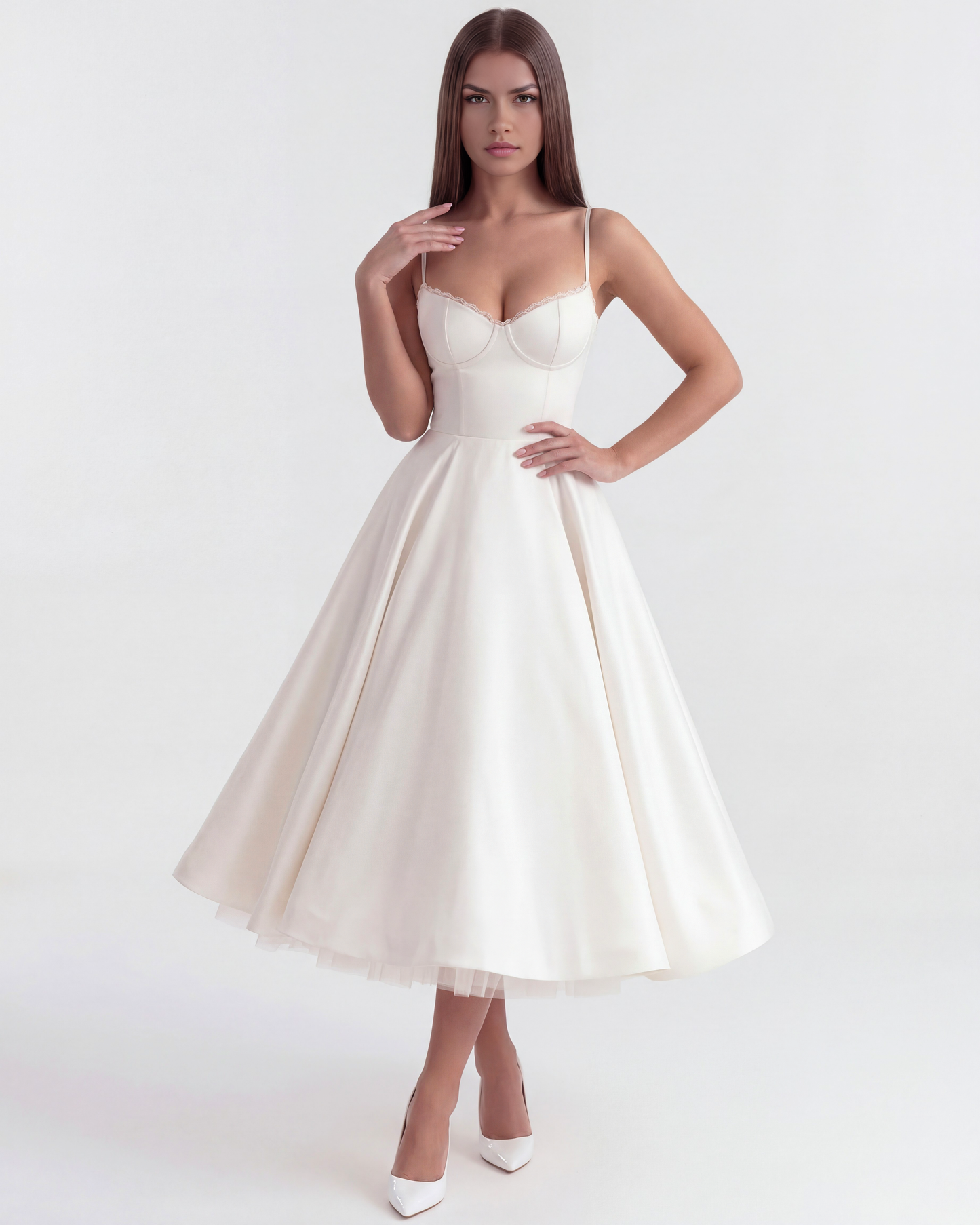 Claudia | Vestido Midi Blanco
