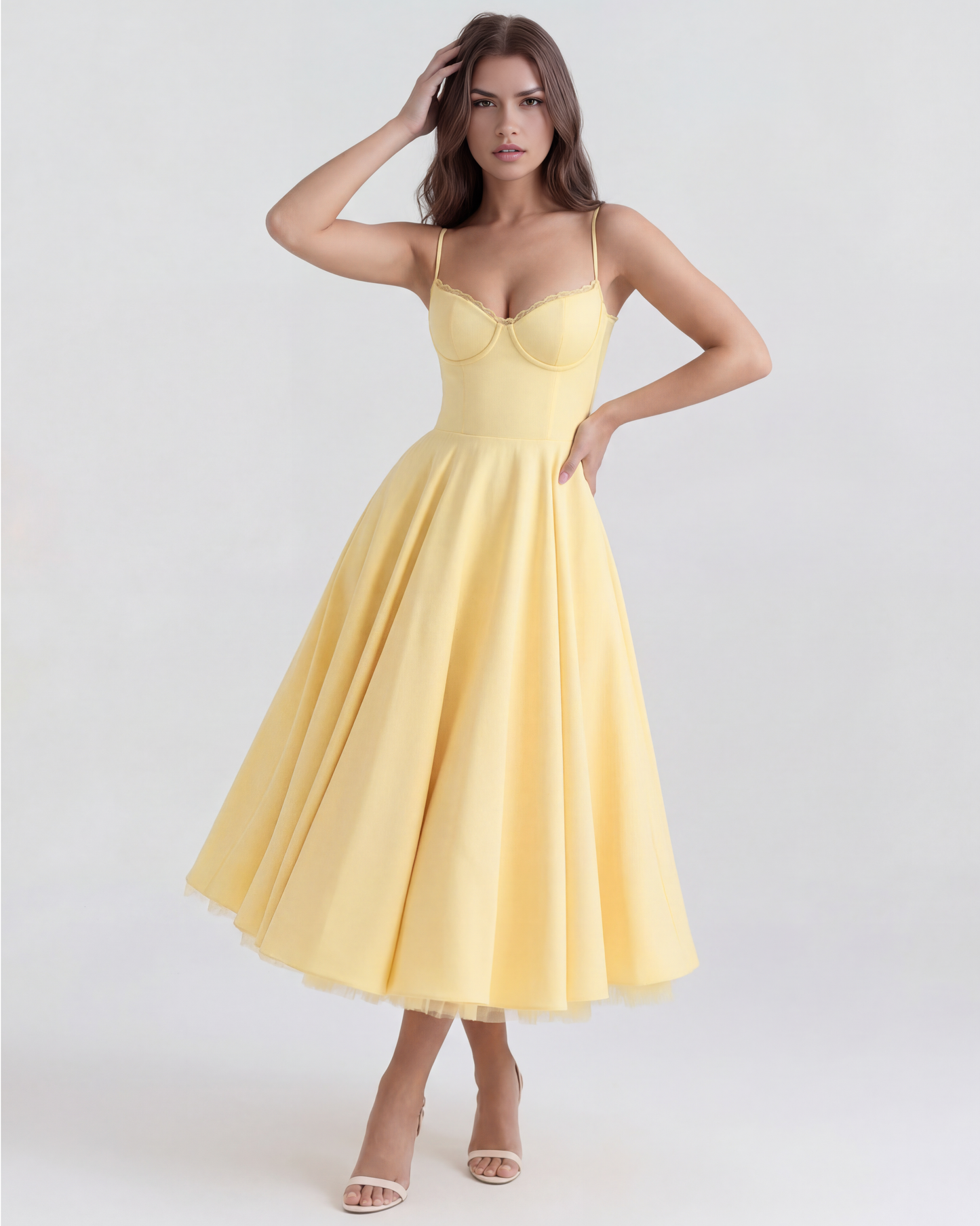 Claudia | Vestido Midi Amarillo