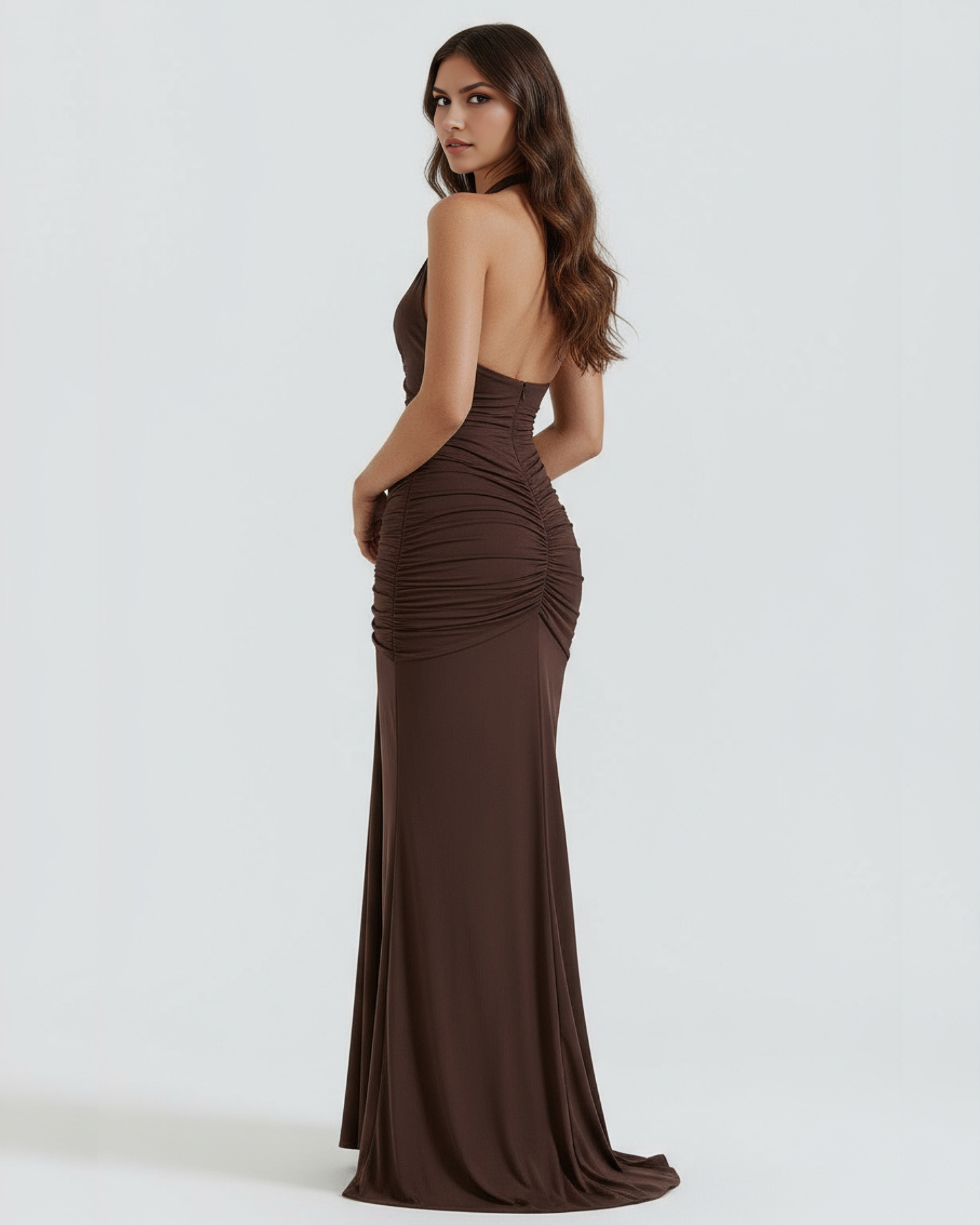 Alejandra | Vestido maxi Marrón