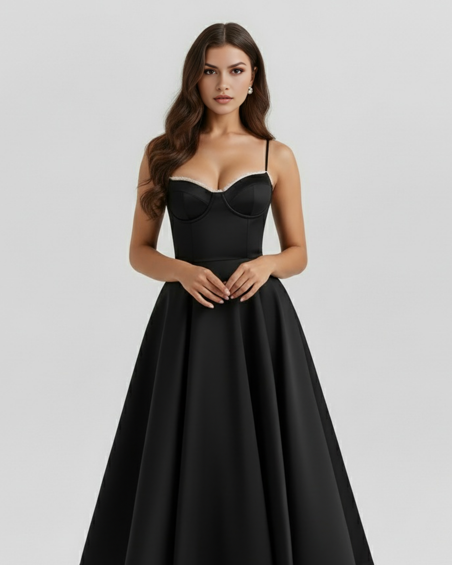 Claudia | Vestido Midi Negro