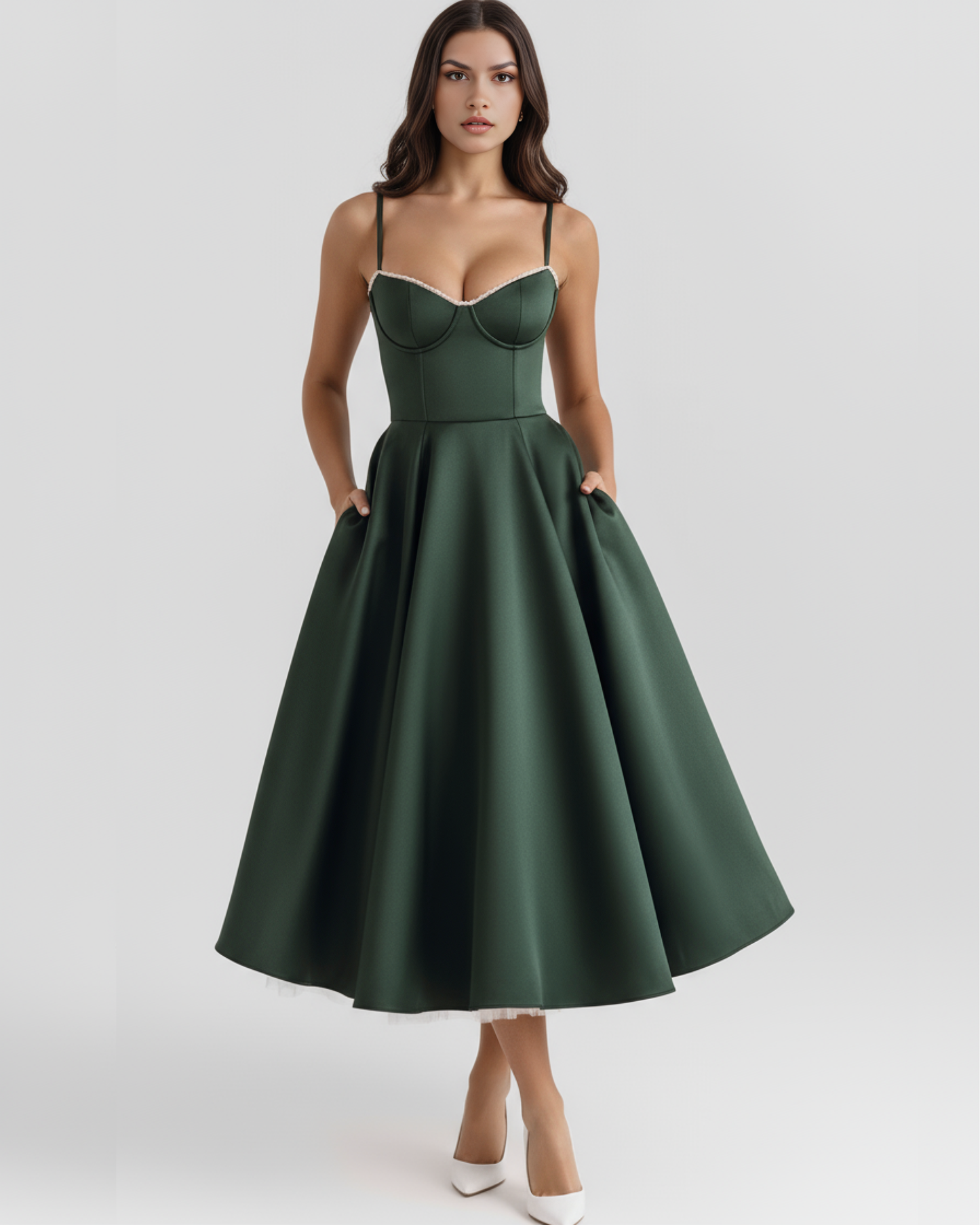 Claudia | Vestido Midi Verde