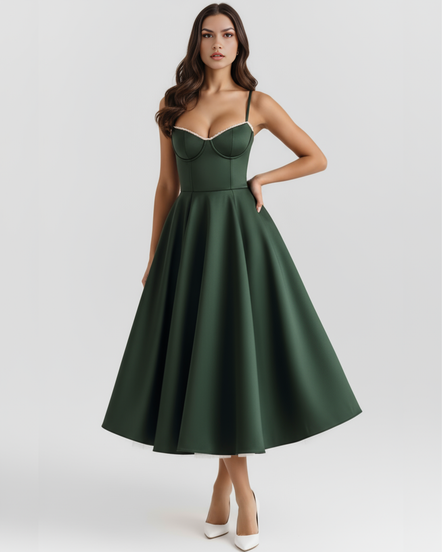 Claudia | Vestido Midi Verde