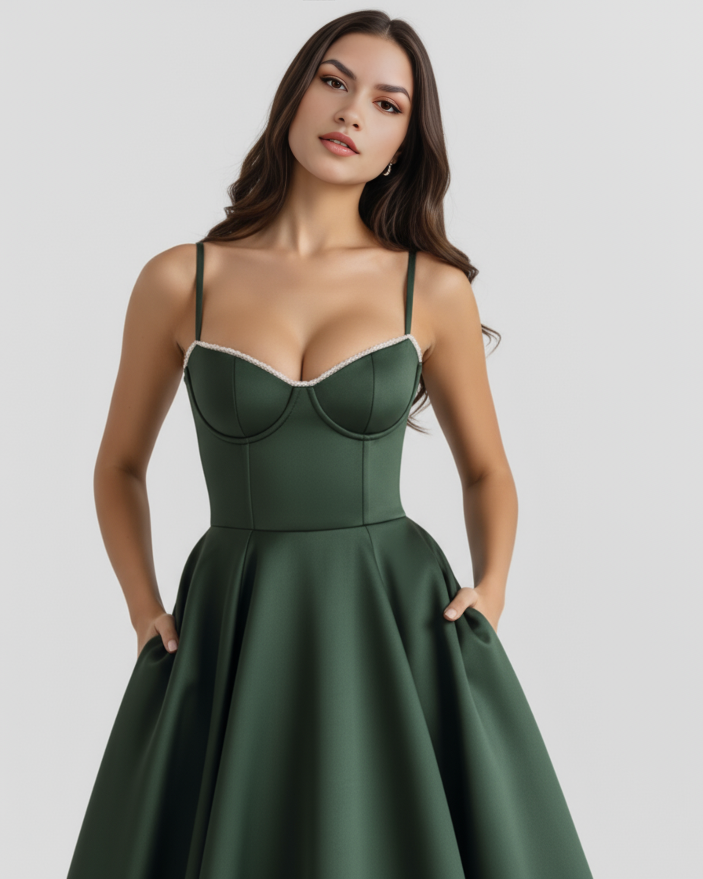 Claudia | Vestido Midi Verde