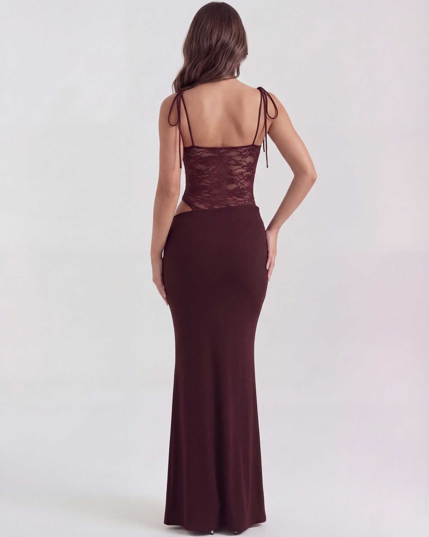 Almudena | Vestido Maxi Rojo Vino