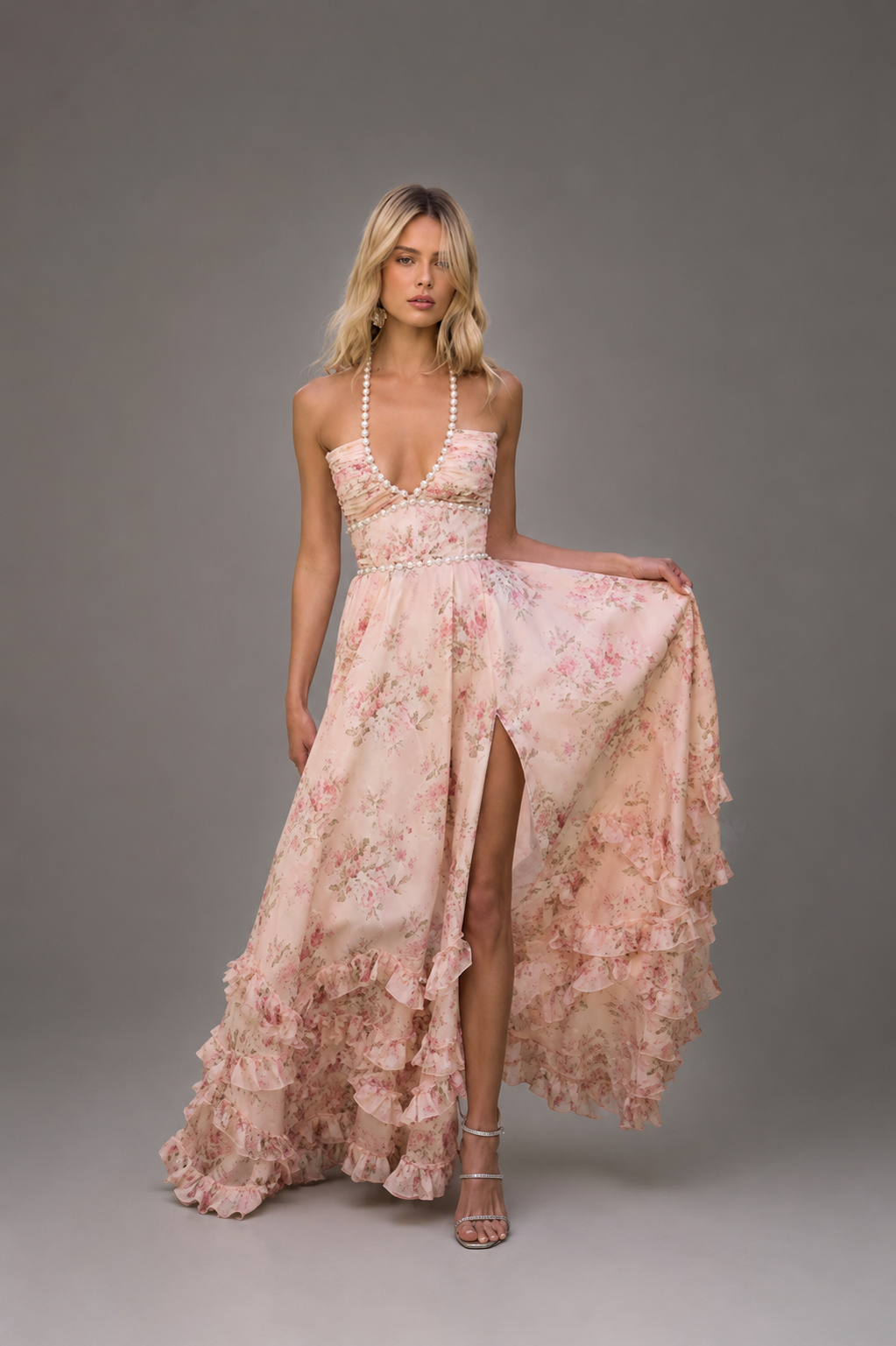 Lucia | Vestido Maxi Rosa Pastel