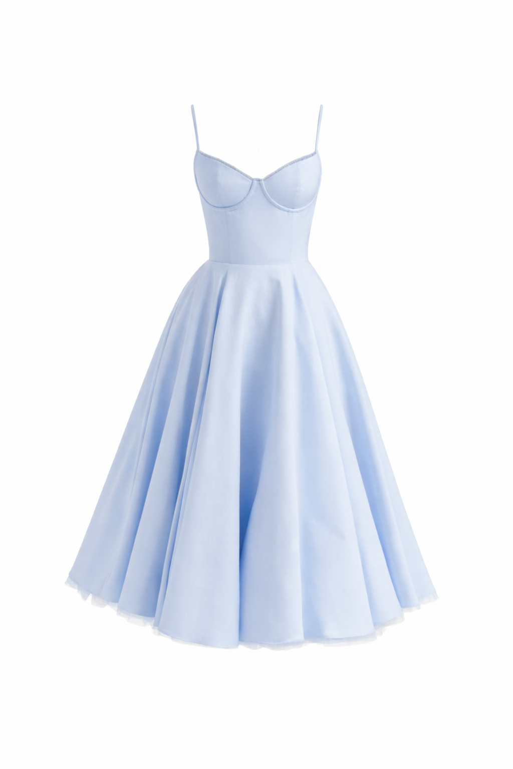 Claudia | Vestido Midi Azul Celeste