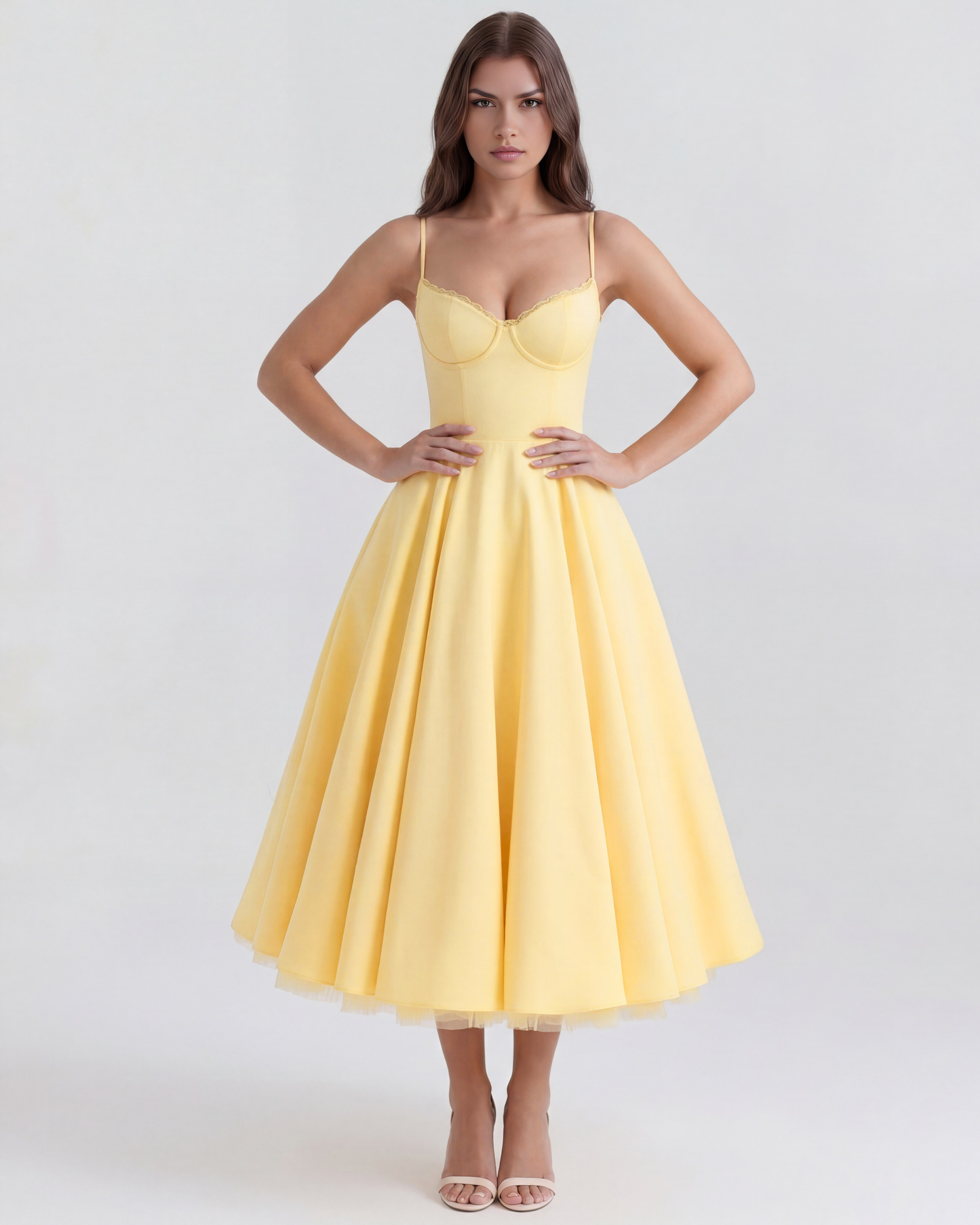 Claudia | Vestido Midi Amarillo