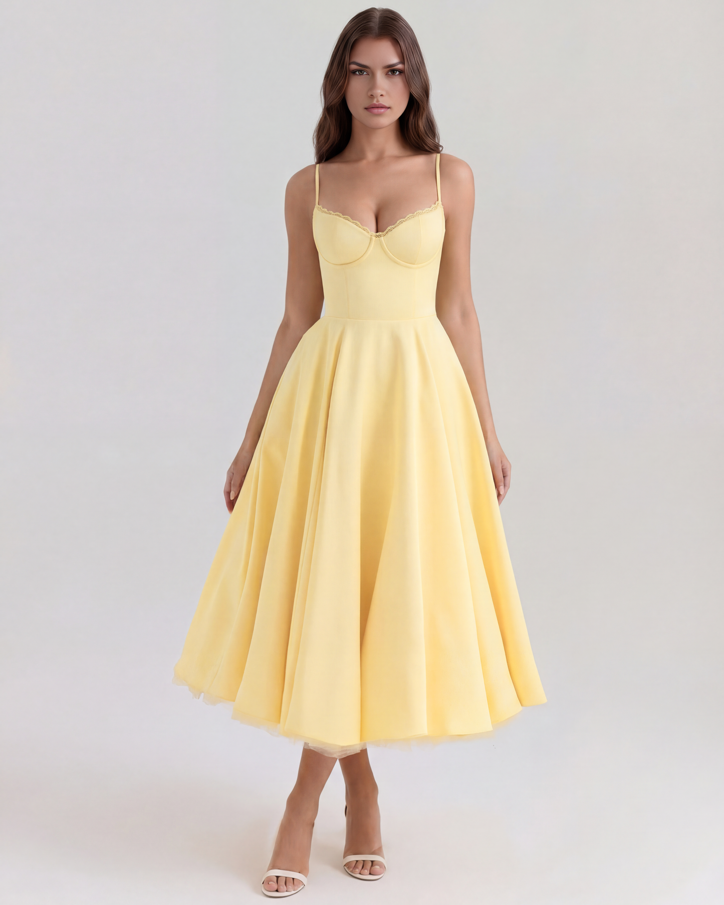 Claudia | Vestido Midi Amarillo