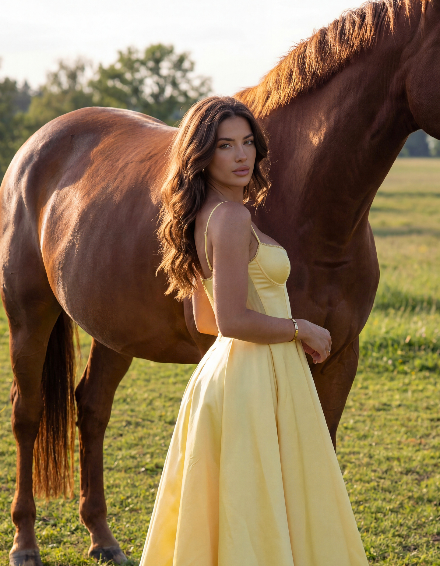 Claudia | Vestido Midi Amarillo