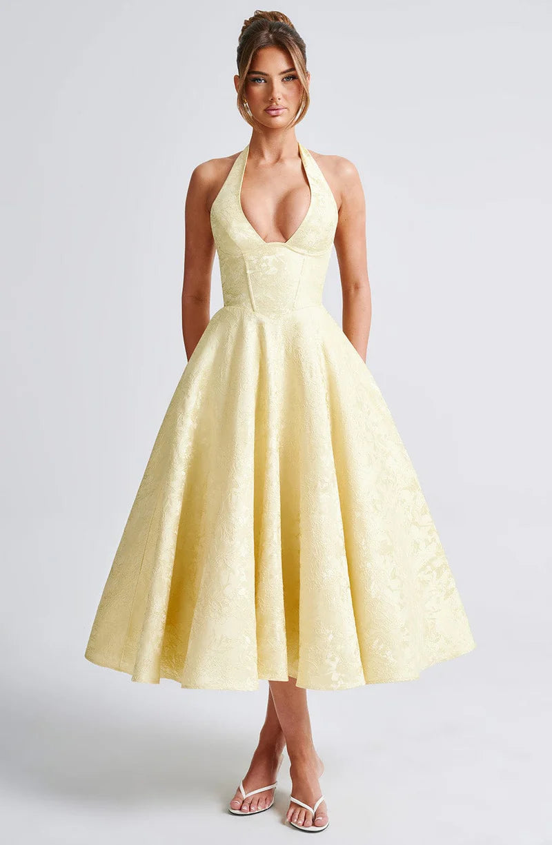 Rosana | Vestido Midi Amarillo