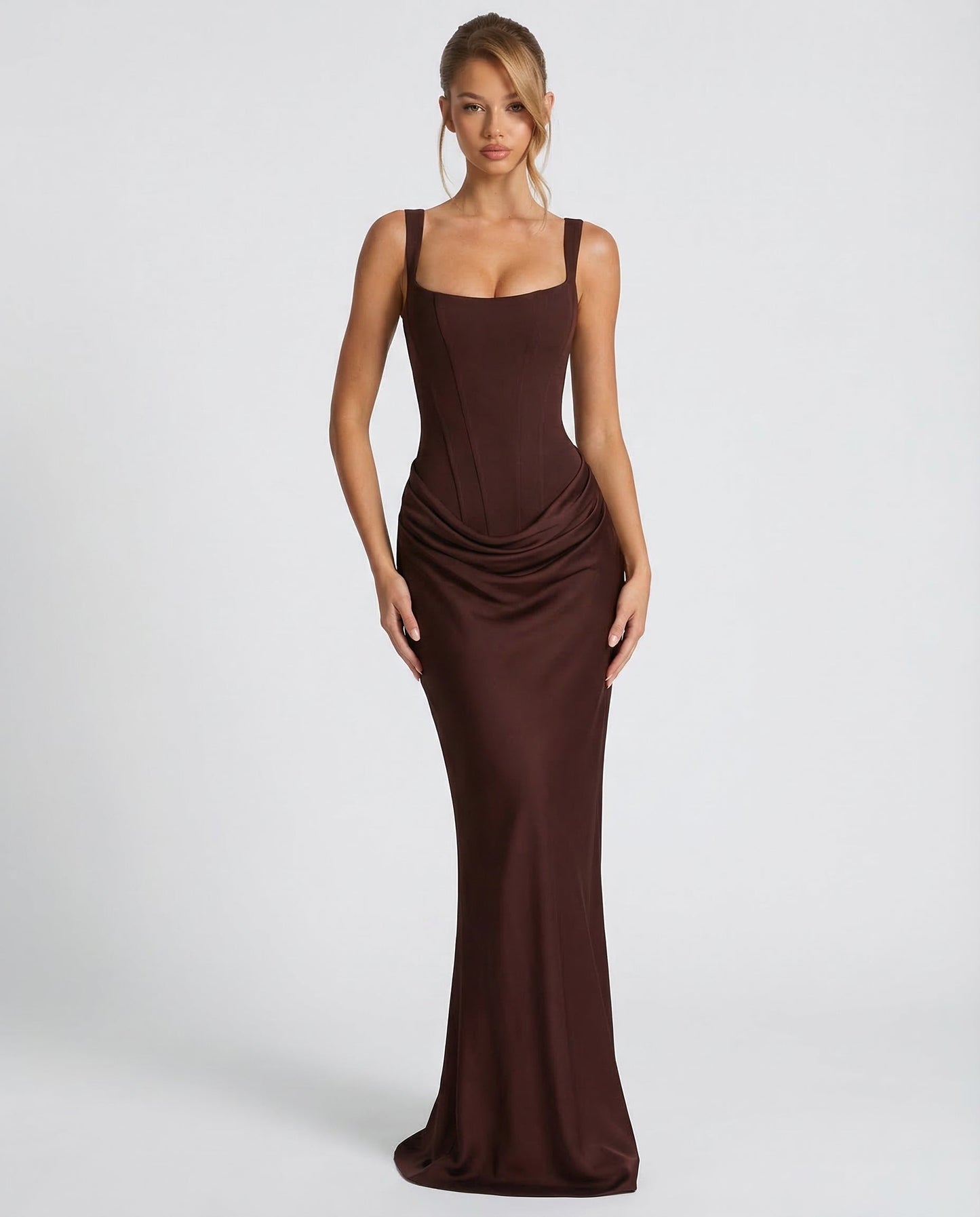 Eva | Vestido Maxi Marrón