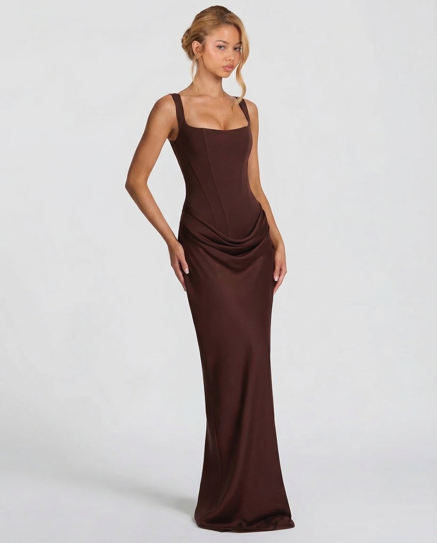 Eva | Vestido Maxi Marrón
