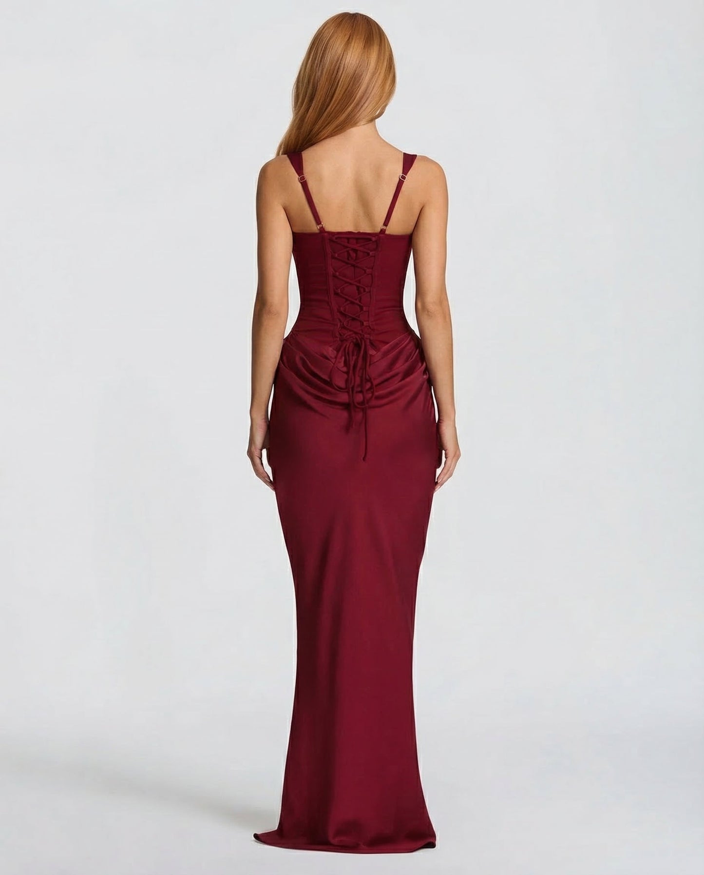 Eva | Vestido Maxi Vino Tinto