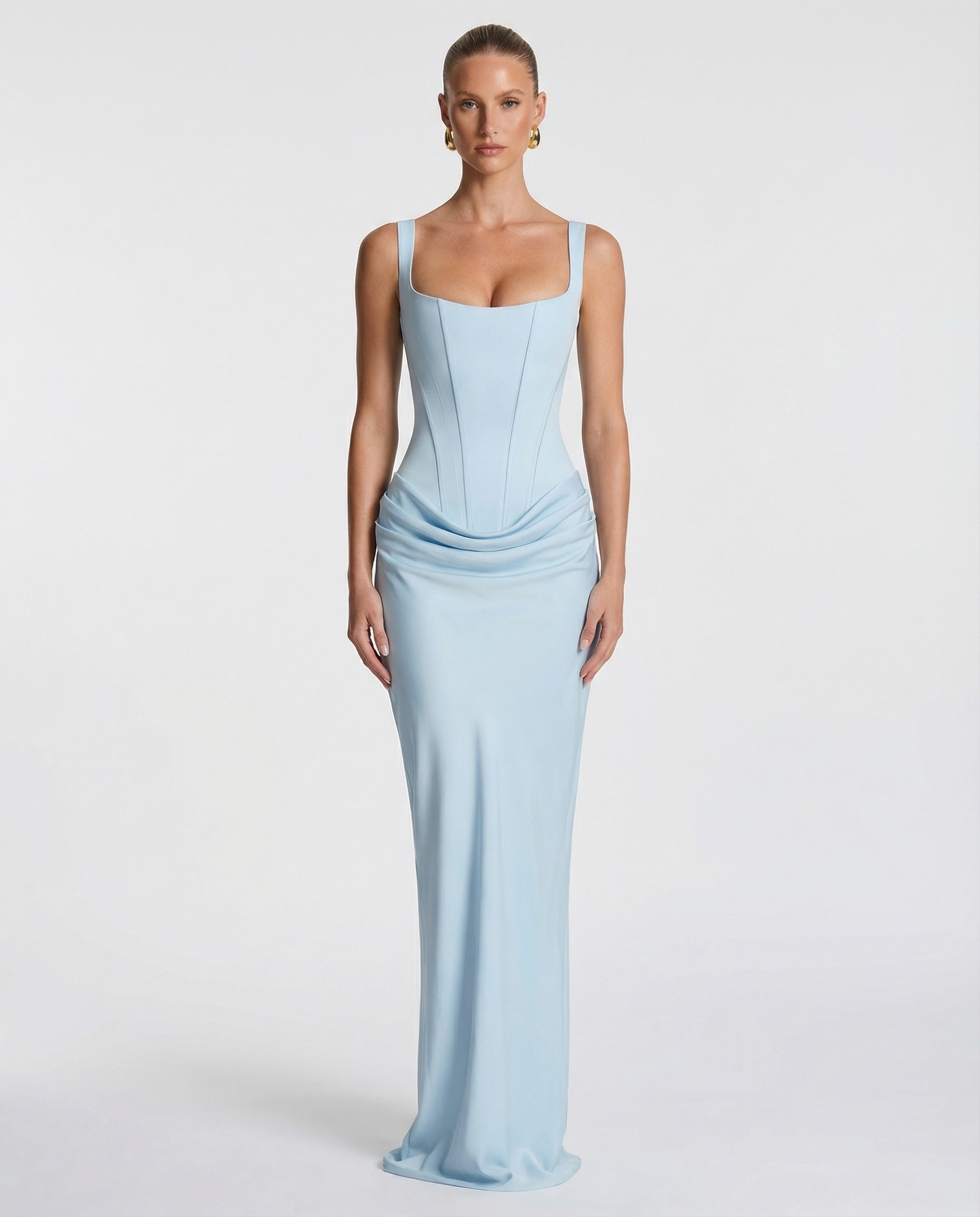 Eva | Vestido Maxi Azul Celeste